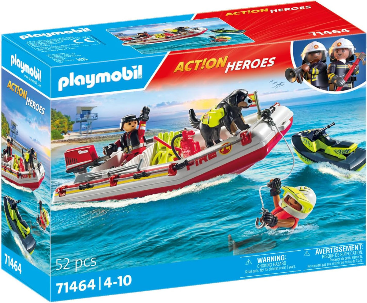 Playmobil Bote de Bomberos con Scooter Acuático