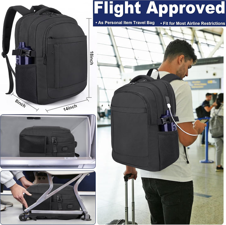 DEYACE Mochila para laptop de 17 pulgadas, bolsa grande para comput...