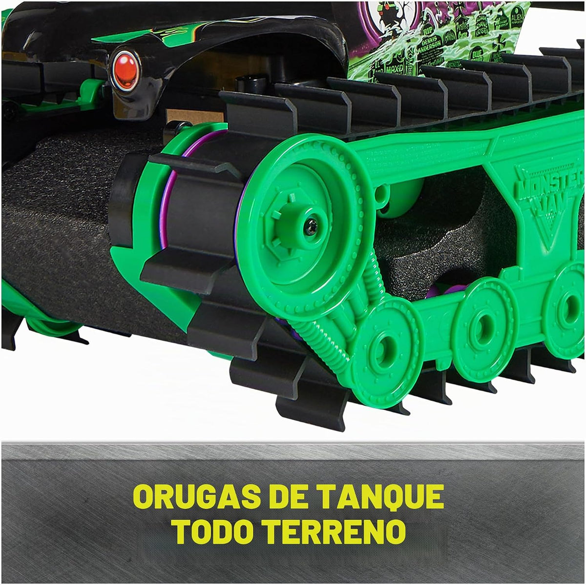 Monster Jam Grave Digger Trax All-Terrain RC Toy Truck, 1:15 Scale
