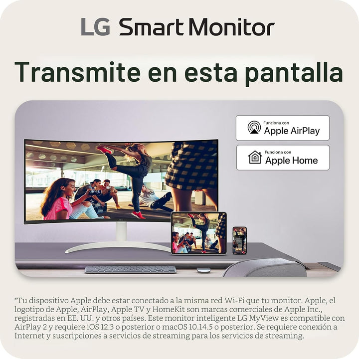 LG 34SR60QC-W 34 pulgadas QHD (3440x1440) Monitor inteligente curvo...