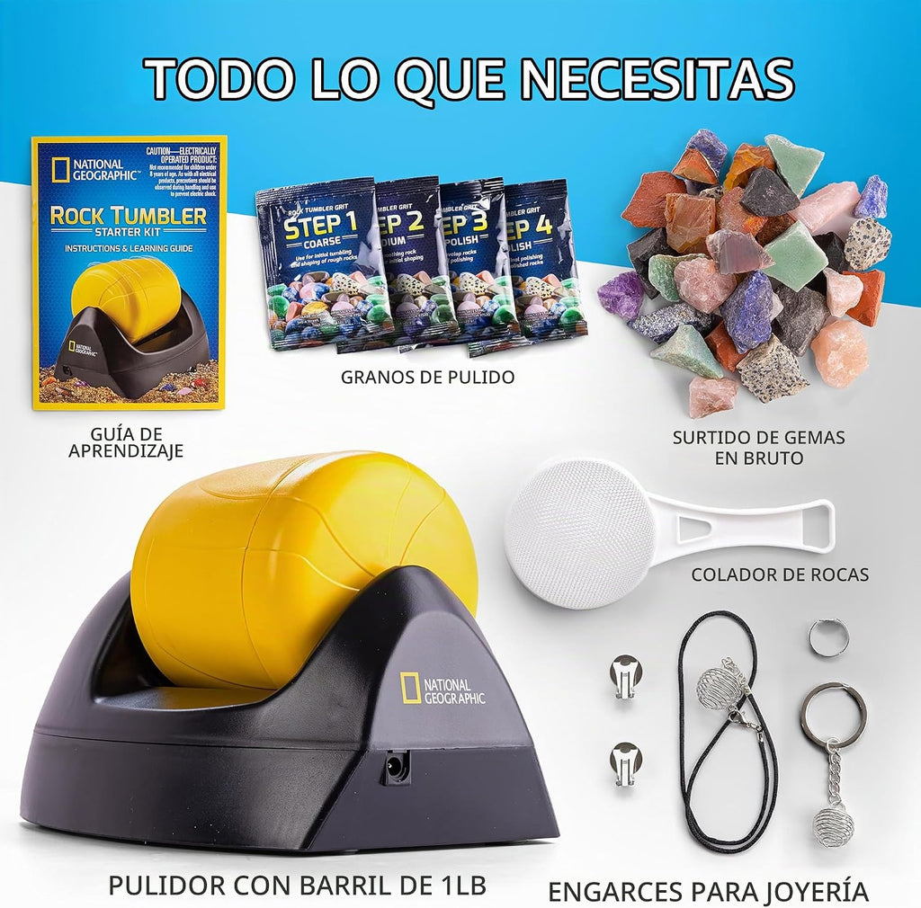 National Geographic Starter Rock Tumbler Kit para Kids y Adults