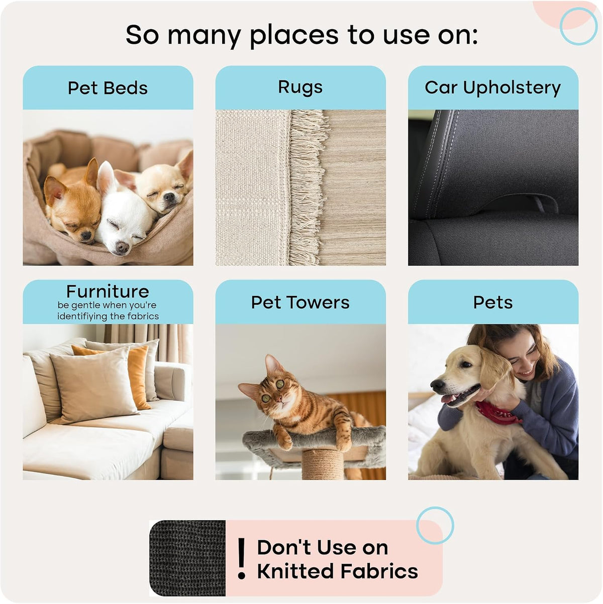 Uproot Clean Pro - Herramienta de depilación de mascotas, borde multitela