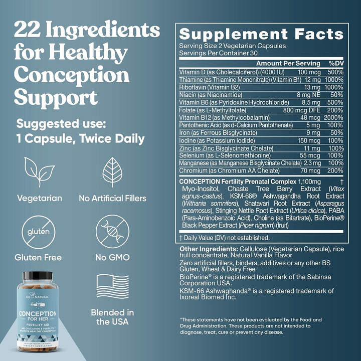 Vitaminas de fertilidad prenatales, regulan tu ciclo, balance de ho...