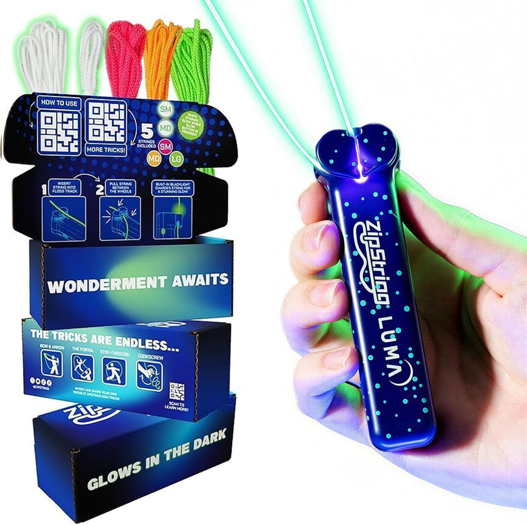 ZipString Juguete de cuerda Luma que brilla en la oscuridad