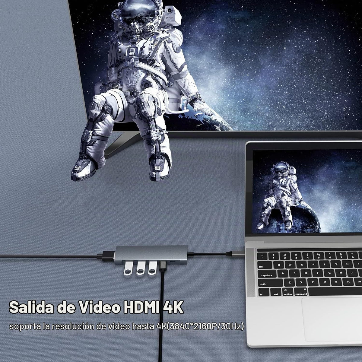 HUBFINDER, hub USB 3.0 de 3 puertos