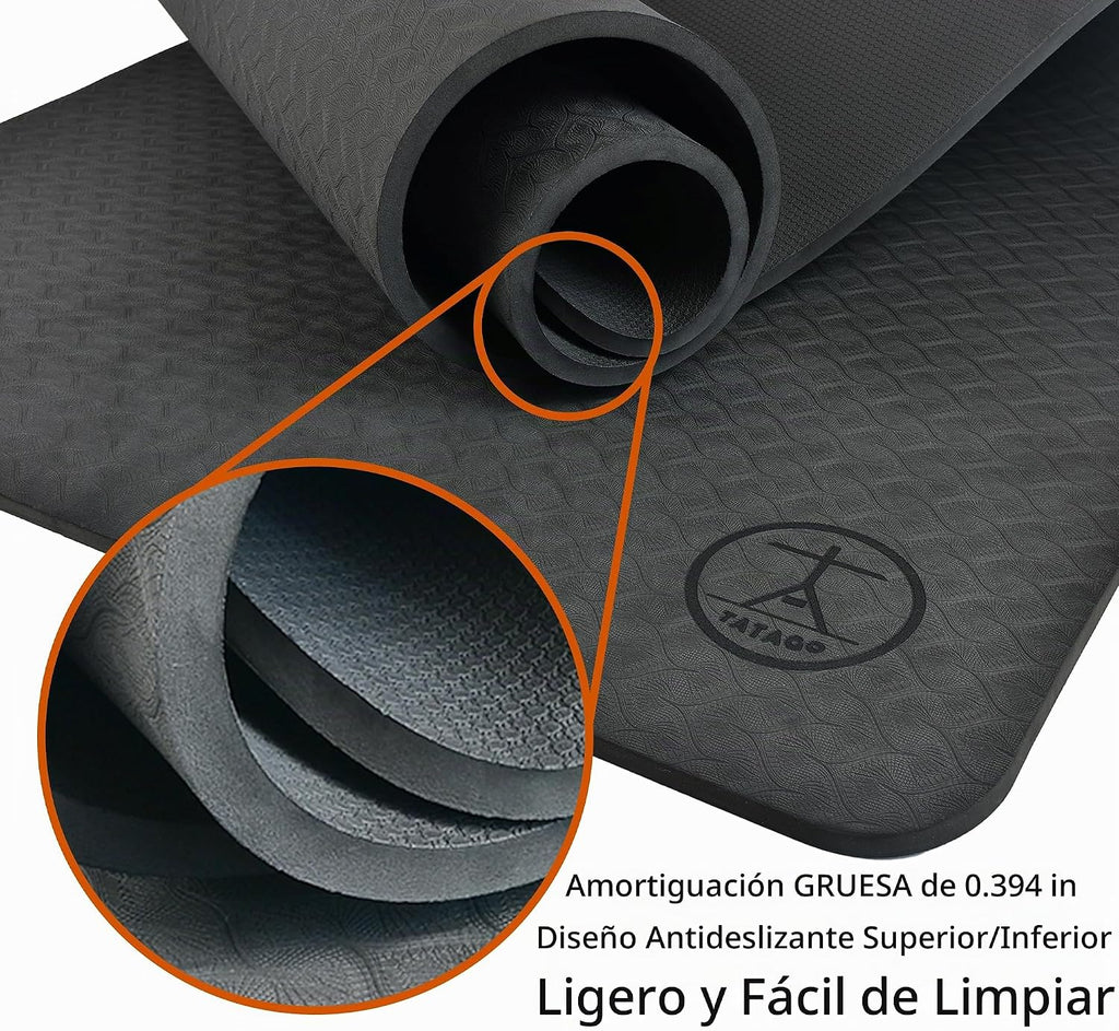 Esterilla de yoga extra grande XL, ancha y larga, extra gruesa