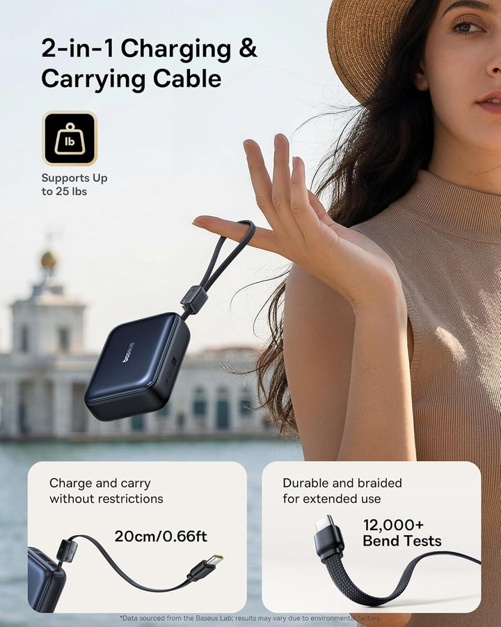 Baseus PicoGo AC22 Mini Power Bank, 20000mAh 45W PD Portable Charge...
