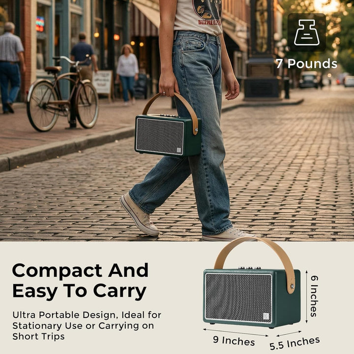 KONEX - Altavoz Bluetooth vintage, altavoz Bluetooth portátil, equi...