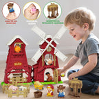 Juguete Montessori para niños pequeños de 1 a 3 años, molino de viento, regalo para bebés niños y niñas