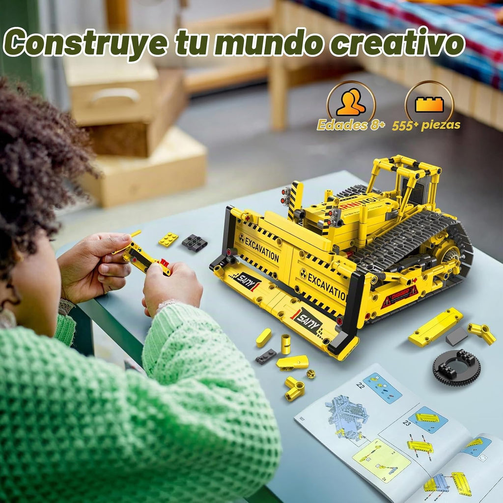 Kits de Construcción de Robots, Juguetes STEM 5-en-1 para Niños de 8-14 años, Excavadora de Control Remoto y APP para Niños, Juegos de Construcción, Conjuntos de Erector Programables, Kits