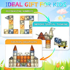 100 piezas de azulejos magnéticos, juguetes Montessori, bloques magnéticos para niños, juegos STEM, educativos para el aula, de aprendizaje, sensoriales, imanes naturales, juguete para niños