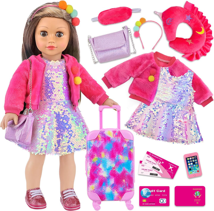 K.T. Fancy Ropa y accesorios de muñeca americana de 18 pulgadas, ju...