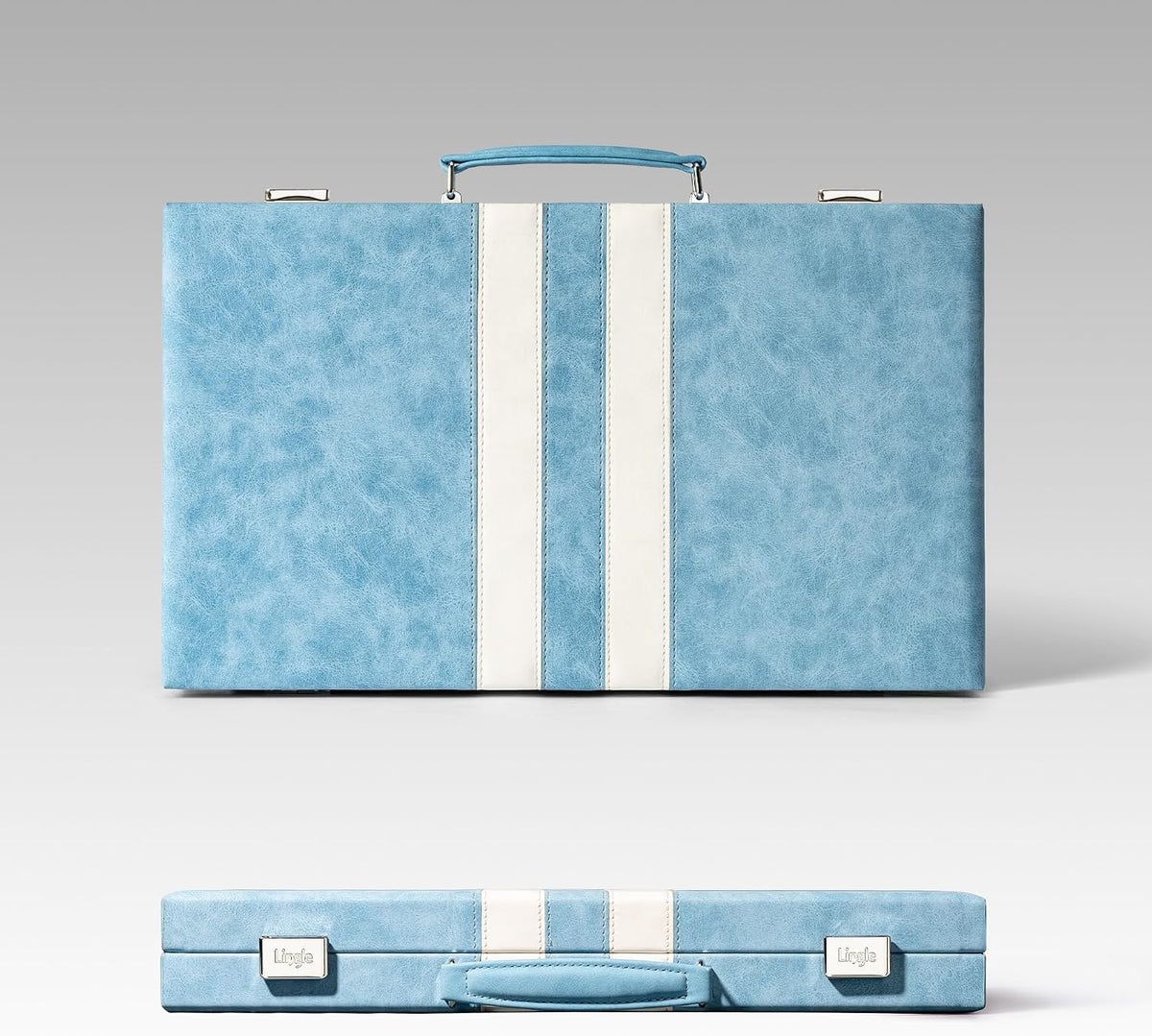 Juegos de backgammon de 15 pulgadas para adultos, tablero clásico de backgammon con dados de damas únicos, exterior de piel sintética e interior de terciopelo, juego de viaje portátil de