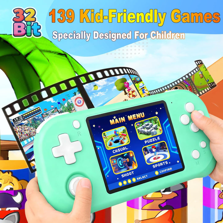 Beijue Juego Portátil para Niños con Pantalla IPS de 3.5'',...