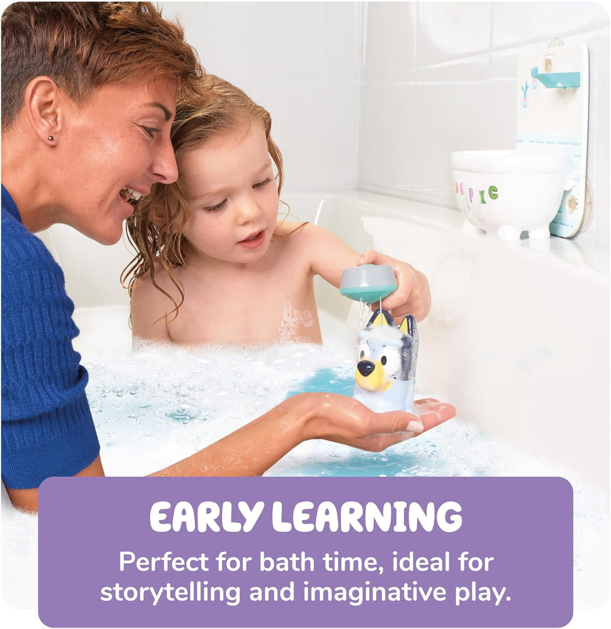 TOMY Toomies Shower & Scrub Bluey Bath Toy by TOMY Toomies