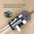 Regleta giratoria con protección contra sobretensión y protección para teléfono con cable de 6 pies de Belkin Estándar Gris