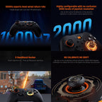 Controlador Inalámbrico Black Shark, BIGBIG Won Gale para PC, Apuntado por Movimiento, Gatillo Hall, 4 Botones Personalizables, Controlador de Juegos Inalámbrico con App para Switch/PC/iOS/Android [windows]