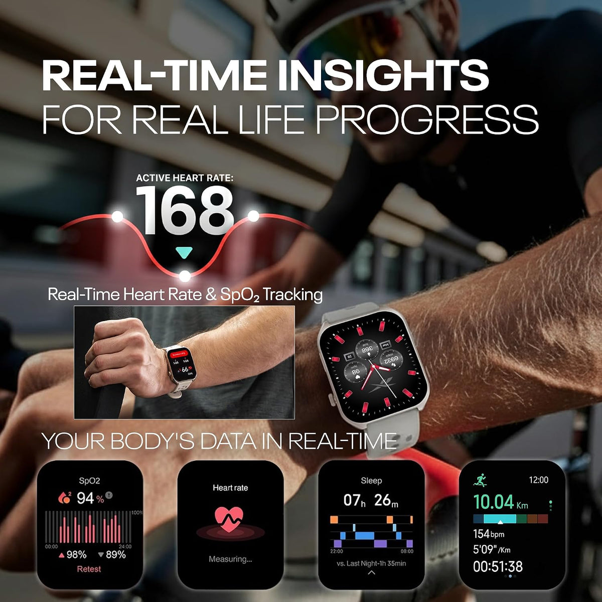 Reloj inteligente Reebok Icon con pantalla AMOLED de 2.04 pulgadas, GPS
