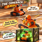 Juego de 2 tanques de batalla RC con control remoto para niños