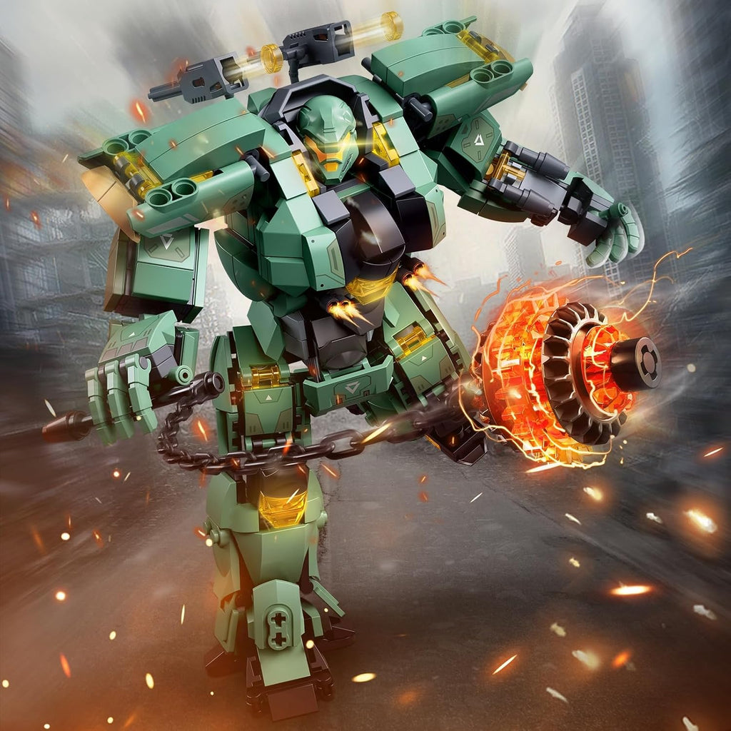 HIGH GODO Juego de bloques de construcción transformables de robot mecánico para adultos, juego de bloques de construcción transformables de héroe de la justicia de la ciudad, soldado mec, kit de construcción de modelo mec, juguetes de robots creativos