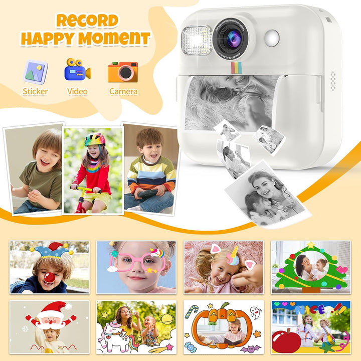 Cámara digital para niños con impresión instantánea, regalo de cump...
