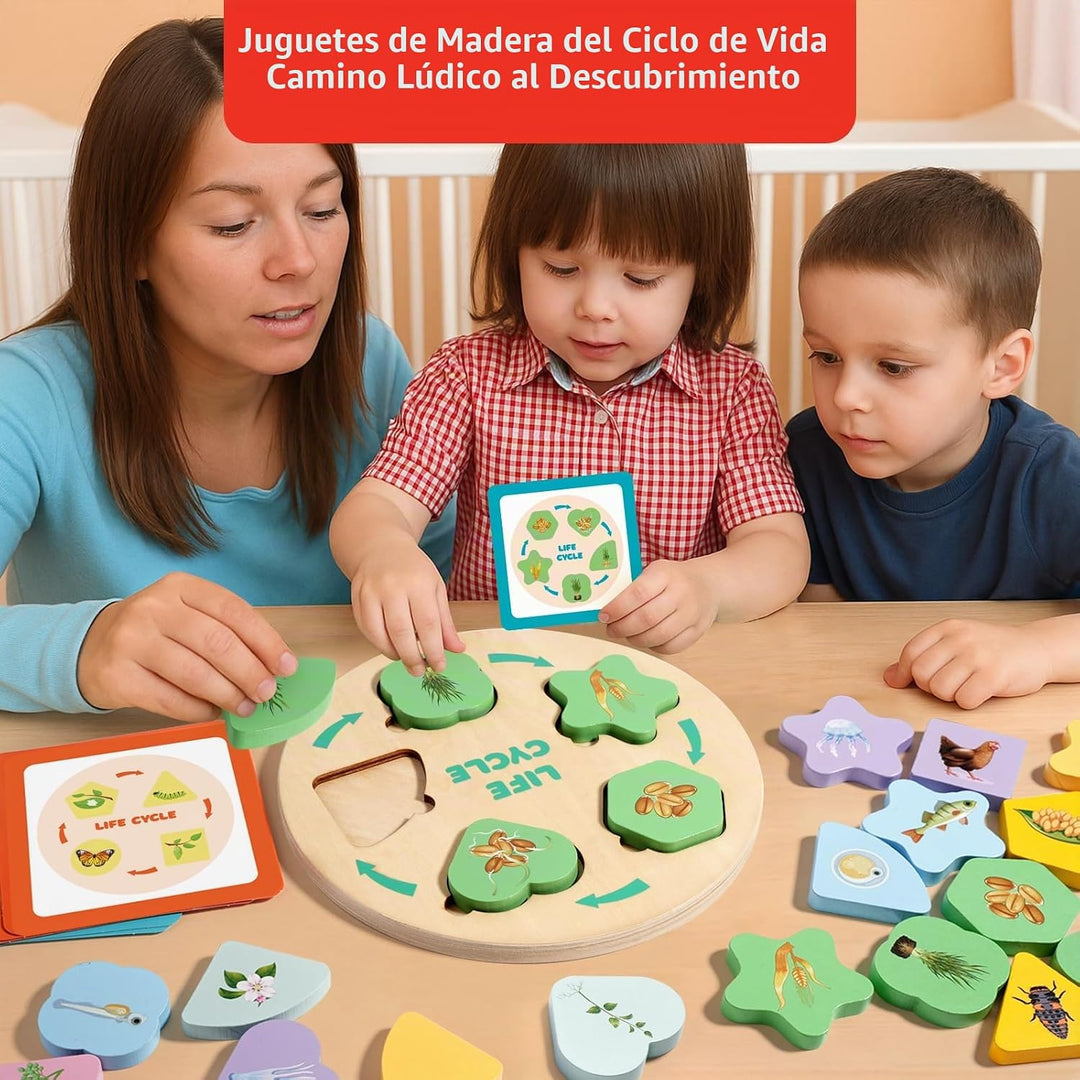 INIFEIDALA Juego de juguetes educativos de madera Montessori para p...