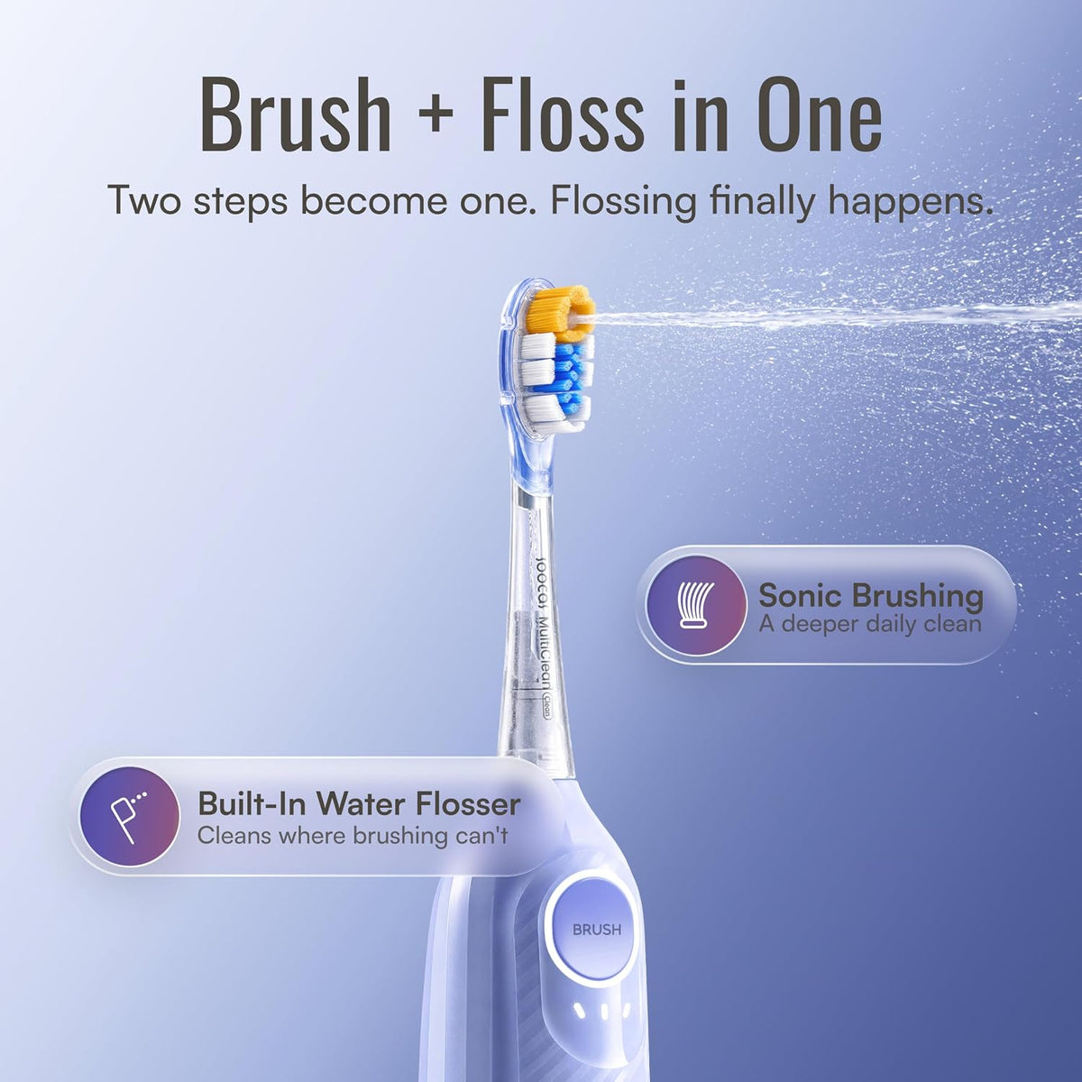 Soocas NEOS II SE - Cepillo de dientes eléctrico 2 en 1 con hilo dental de
