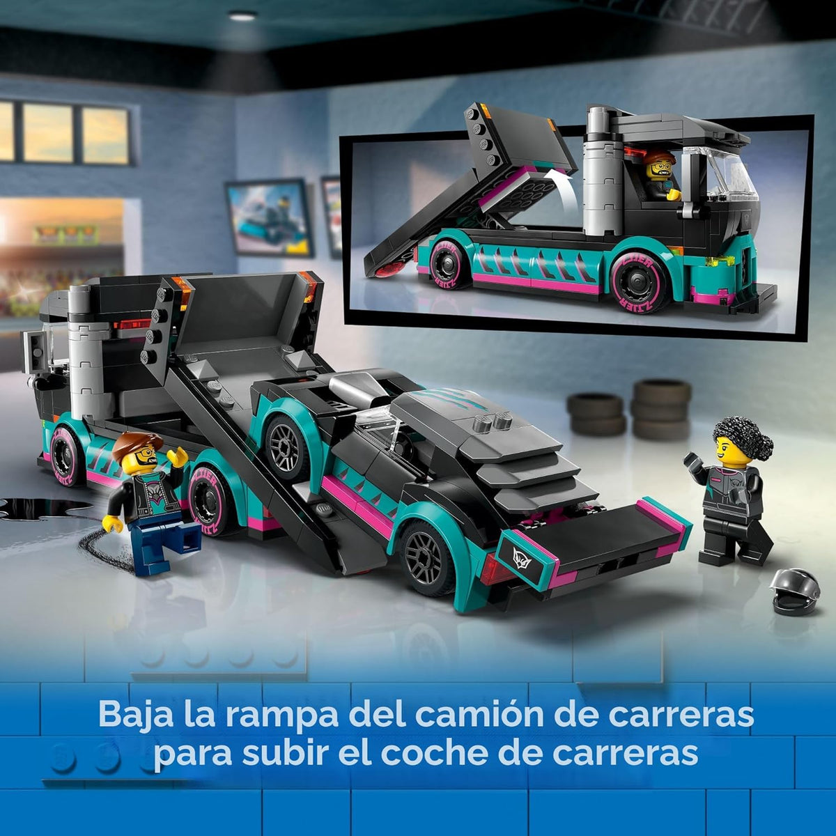 LEGO City Race Car and Car Carrier Truck Toy Playset
