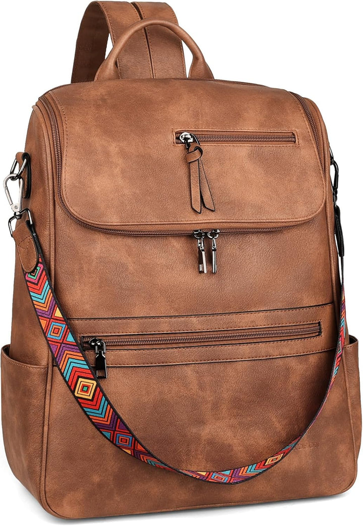 FADEON Mochila para computadora portátil para mujer, mochila de via...