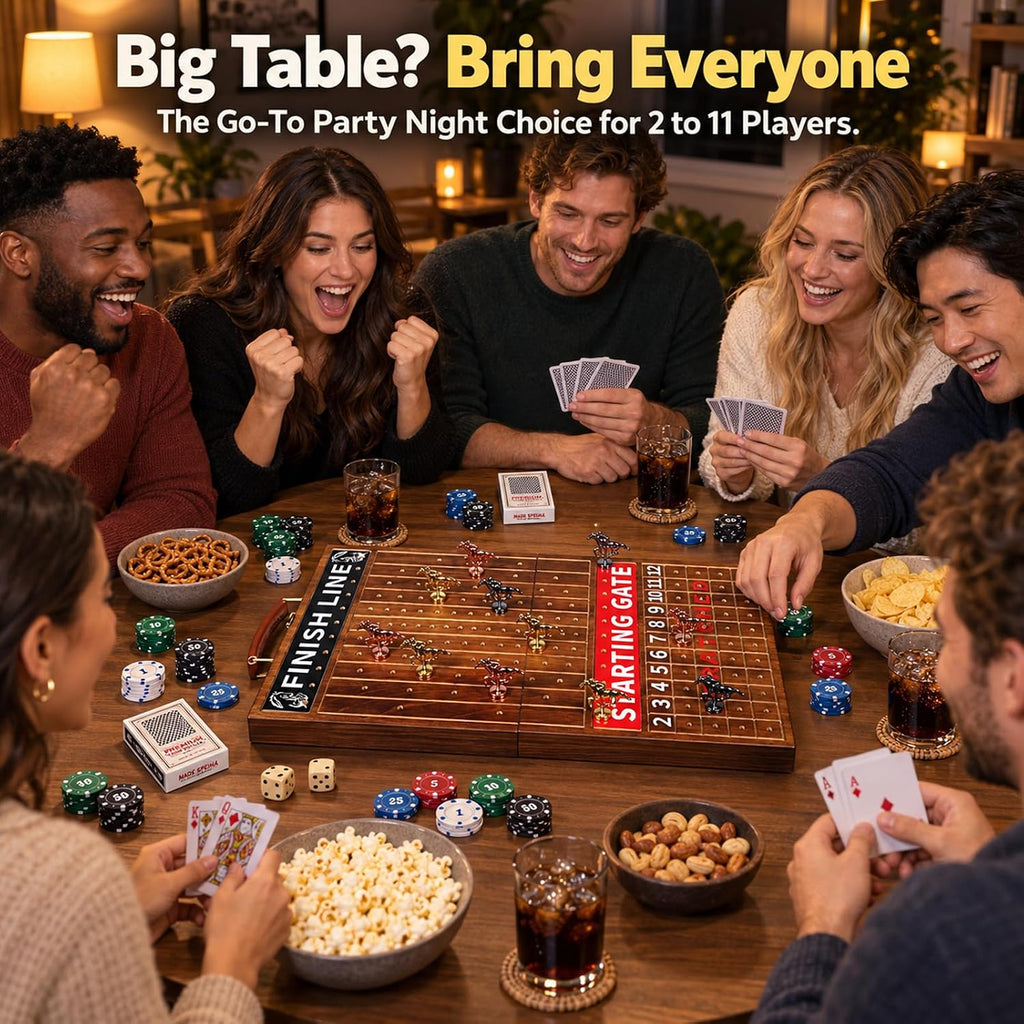 Juego de mesa plegable de carreras de caballos de 21 pulgadas para