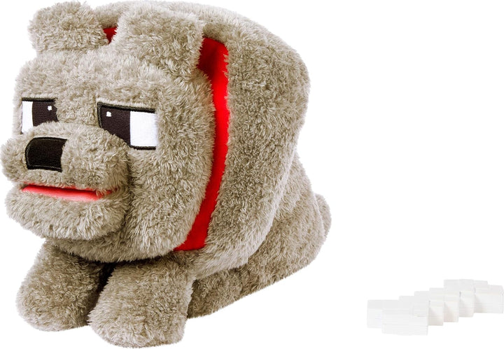 Mattel Minecraft Dennis The Wolf - Juguete de peluche con