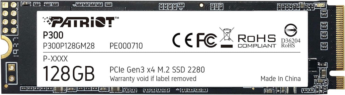 Patriot P300 M.2 PCIe Gen 3 x4 128GB SSD de Bajo Consumo de Energía