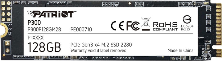 Patriot P300 M.2 PCIe Gen 3 x4 128GB SSD de Bajo Consumo de Energía