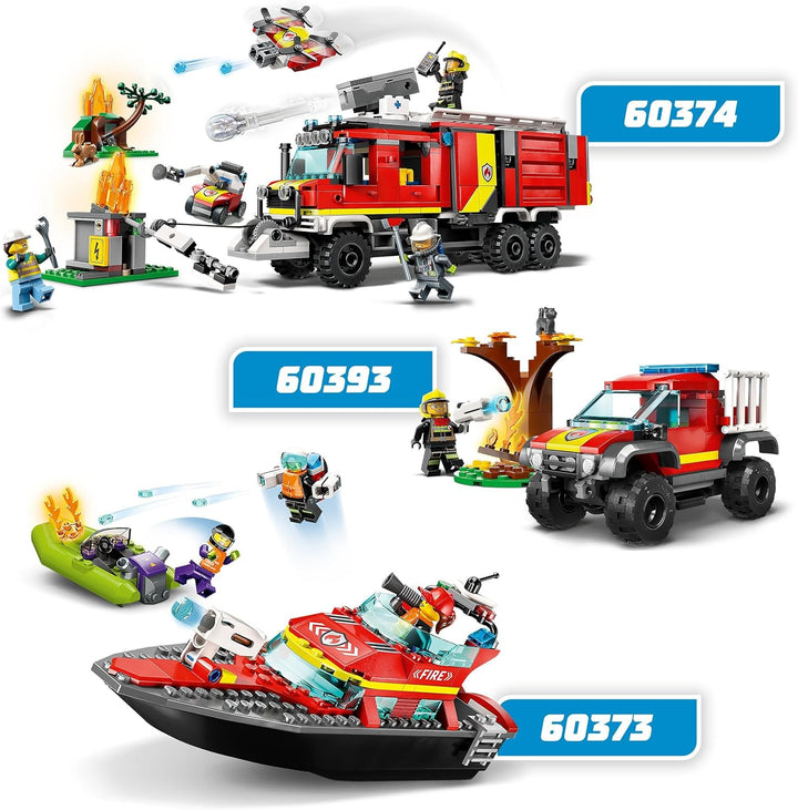Lego 60374 Camión del Departamento de Bomberos de la Ciudad con Dro...