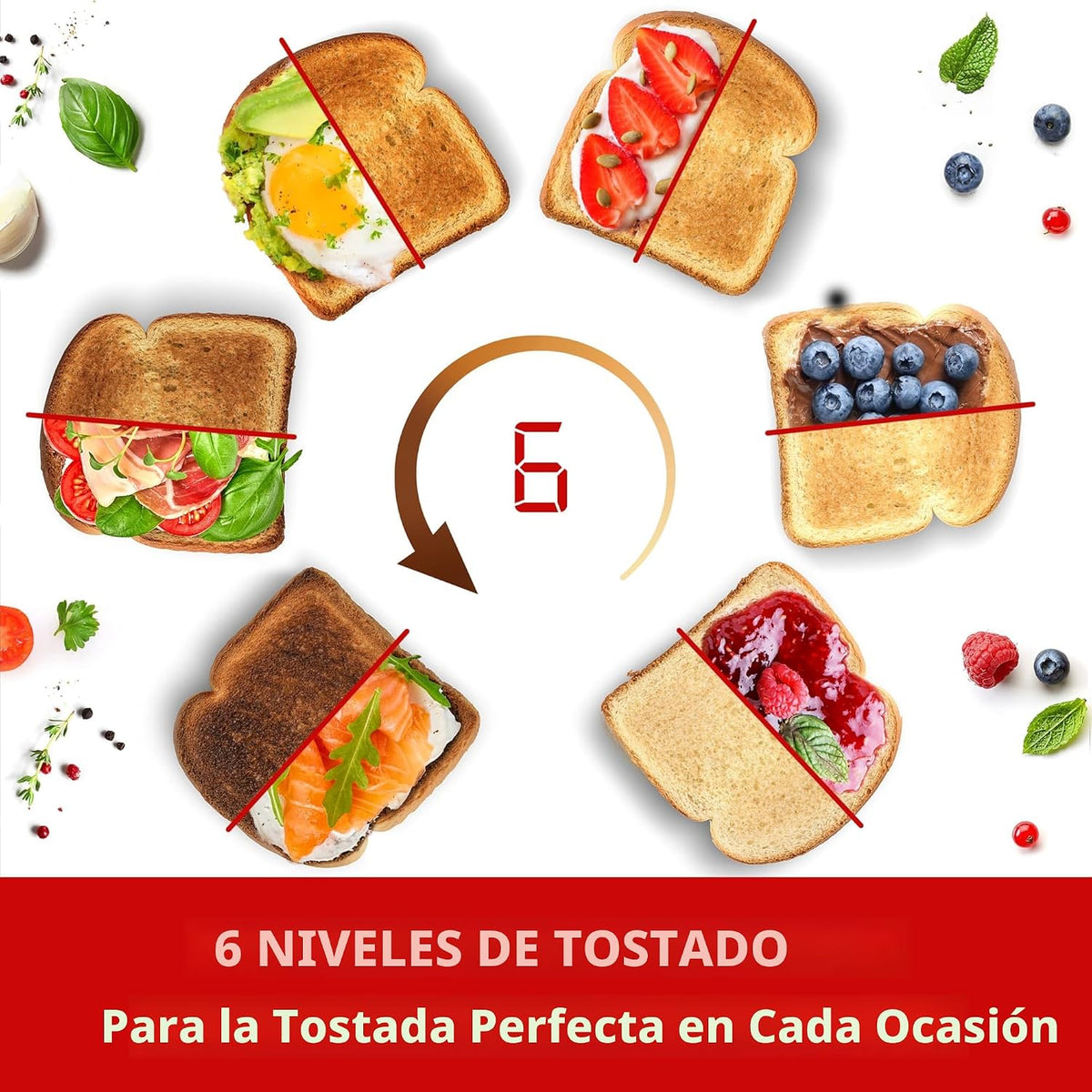 Mueller UltraToast - Tostadora de acero inoxidable de 4 rebanadas