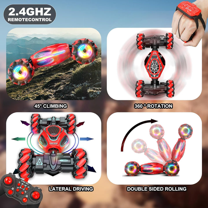 HOSHIPLAY Coche RC de gestos, 1:18 4WD transforma coche de acrobaci...