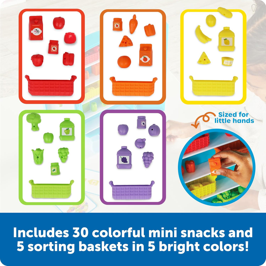 Learning Resources Sorting Snacks Mini Fridge - Comida de juguete,...