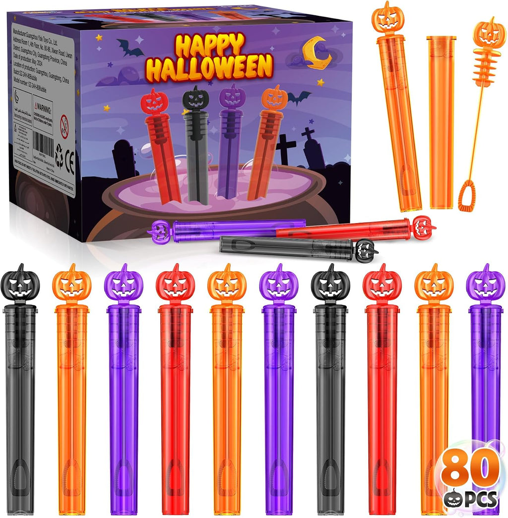 80 piezas de recuerdos de fiesta de Halloween para niños, mini varitas de