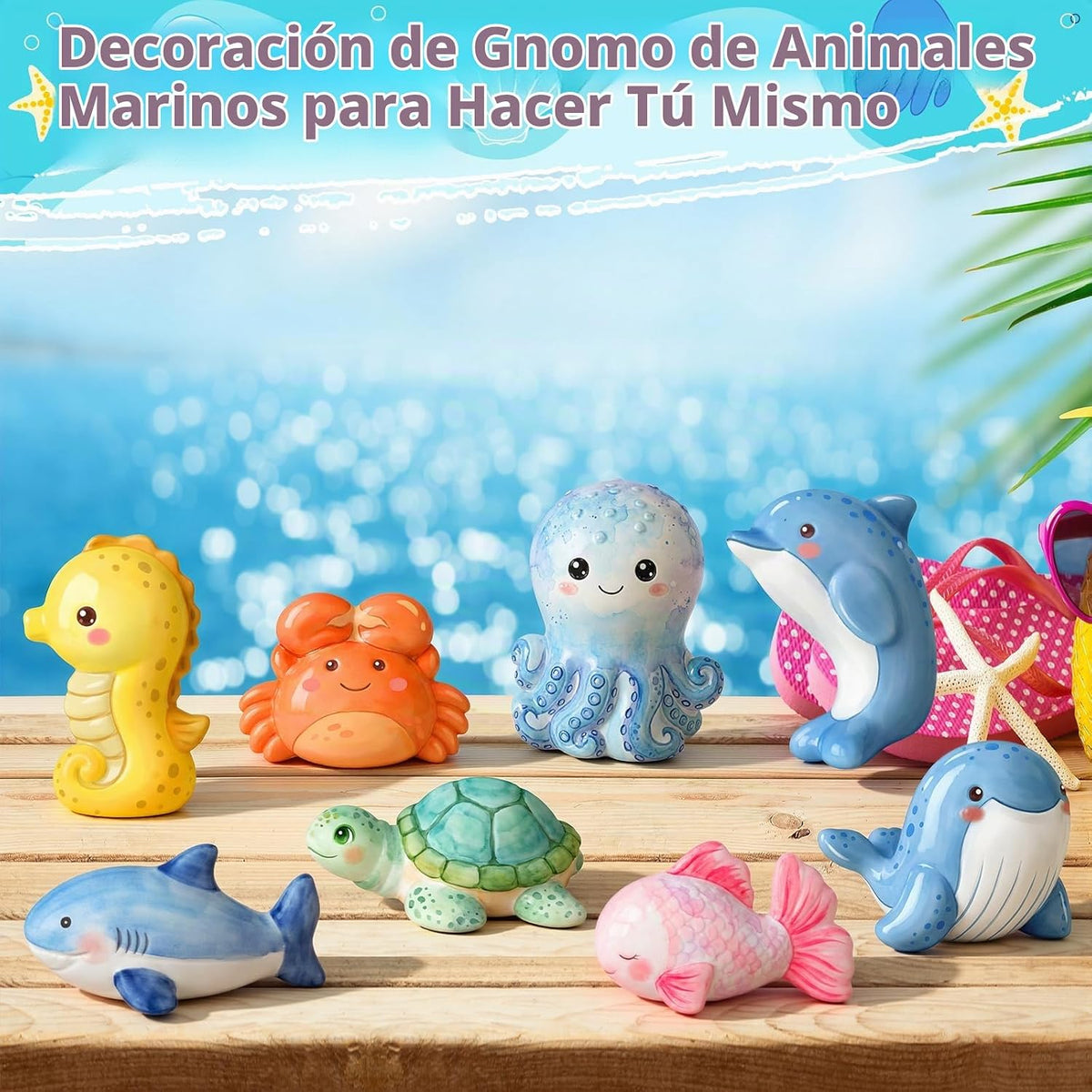 Reallnaive - Kit de pintura de cerámica de animales marinos para niños y