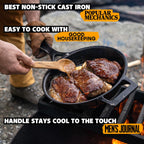 Stargazer - Sartén de hierro fundido de 13.5 pulgadas | Fabricada en EE. UU., sazonada, sartén premium para asar, cocinar a la parrilla, hornear y más – Hierro fundido duradero con superficie de