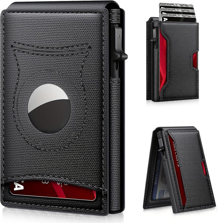Meridova Cartera para hombres con clip para dinero, soporte delgado...