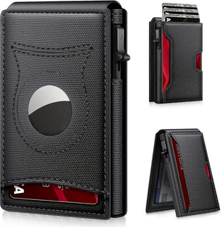 Meridova Cartera para hombres con clip para dinero, soporte delgado...