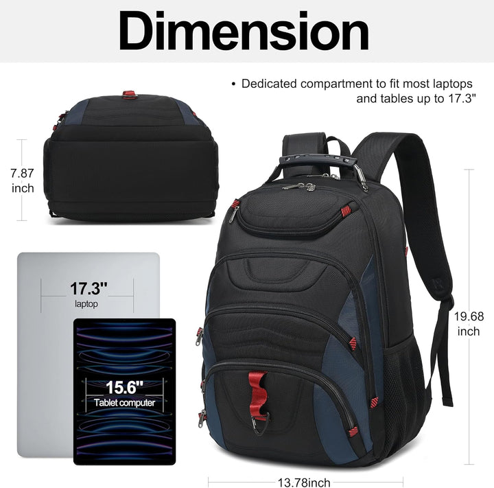 Mochila para laptop Boavan para hombres (Negro, 15.6), Elegante