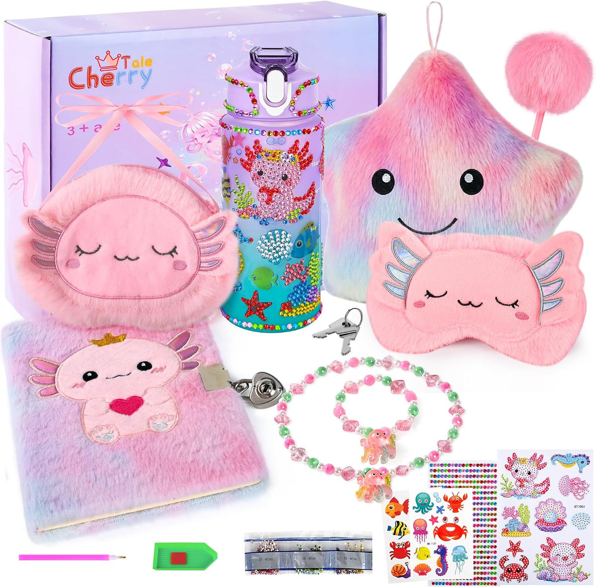 Cherry Tale Axolotl - Regalos de cumpleaños para niñas de 3 años en