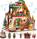SUNNINO Kit de rincón de libro de casa de muñecas en miniatura de Navidad