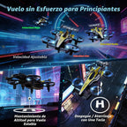 DEERC HT35 Mini dron 2 en 1 para niños | Avión de control remoto, giros de 360°, vuelo circular, despegue/aterrizaje con una tecla, modo sin cabeza, vuelo automático, 3 velocidades, 2 baterías