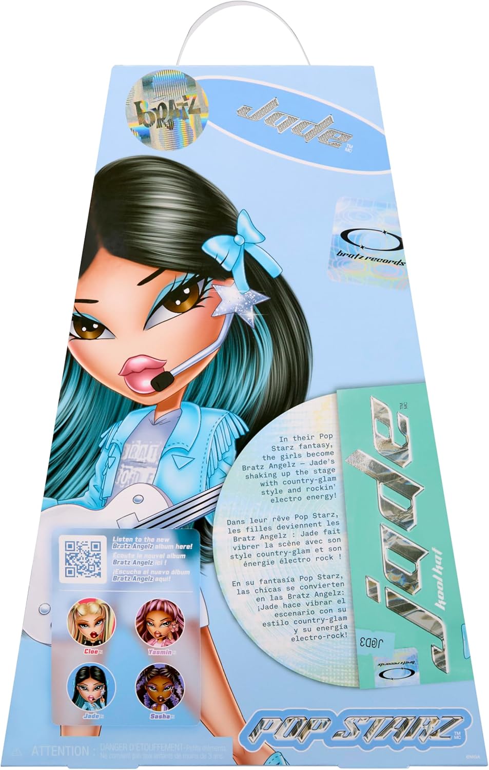 Bratz Pop Starz Jade Fashion Doll con accesorios y encanto