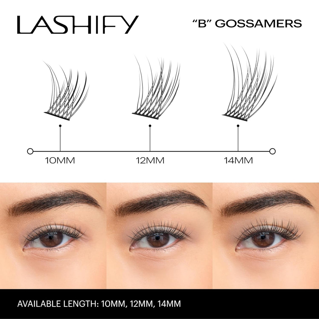 Lashify Recambio de extensiones de pestañas Gossamer de 0.394 pulga...
