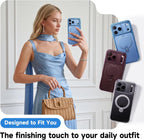 CASEKOO Funda azul glaciar brillante para iPhone 18 Pro, soporte magnético