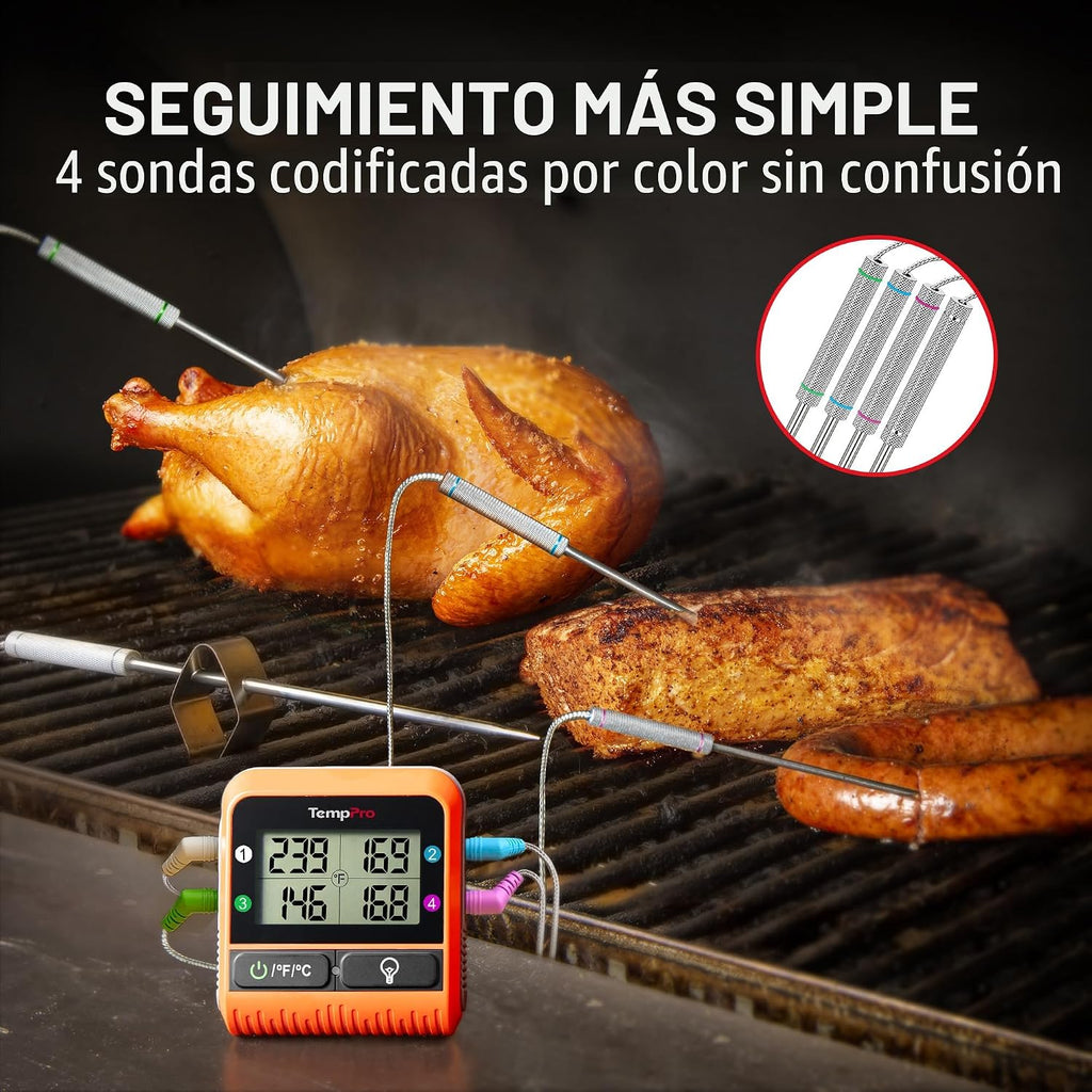 TempPro TempSync 1000FT Wireless Meat Thermometer para Grilling y Smoking